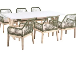 Set da pranzo da giardino 6 posti OLBIA Verde oliva