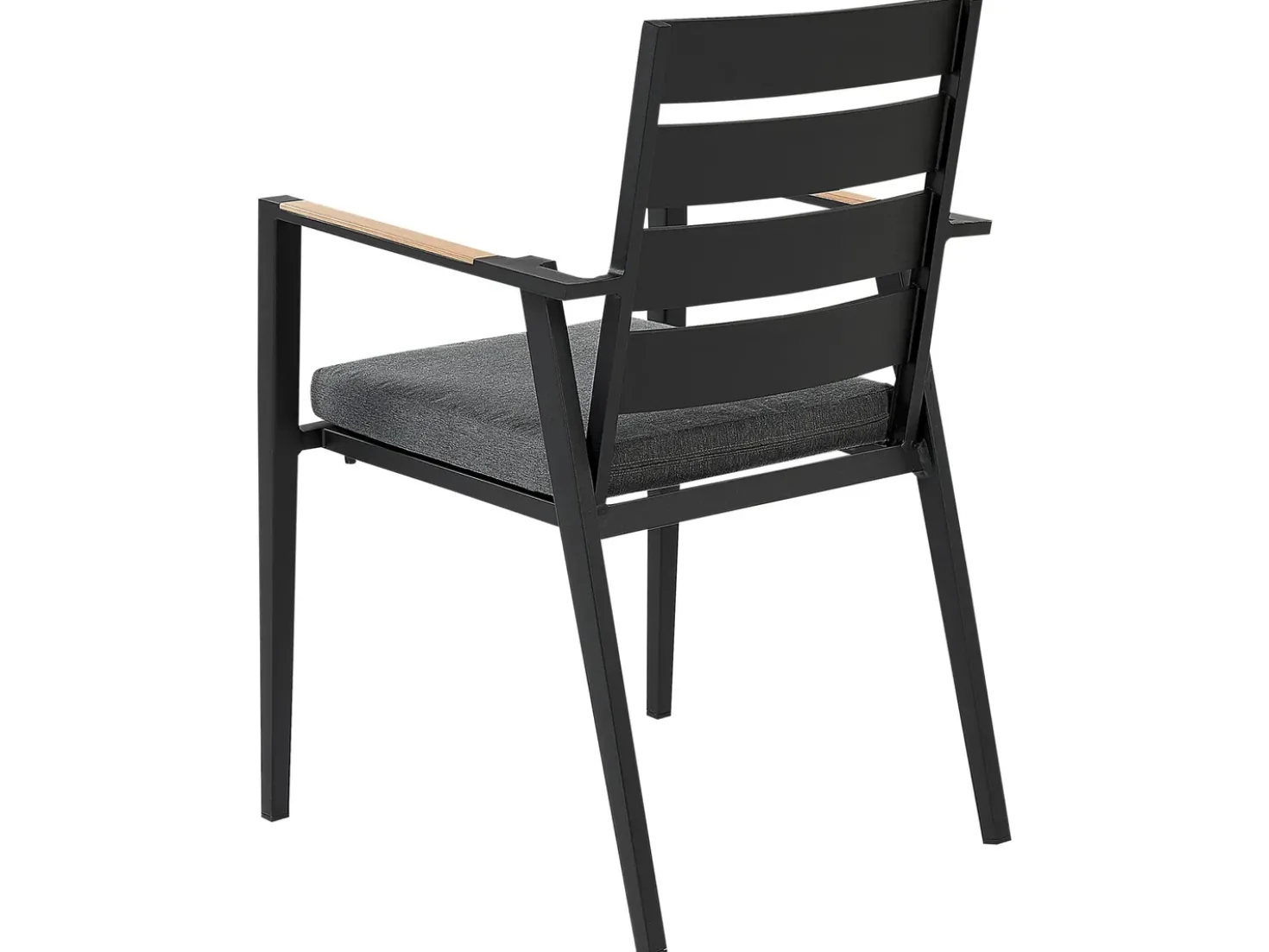 Set da pranzo da giardino 8 posti VALCANETTO/TAVIANO con cuscini Metallo Nero