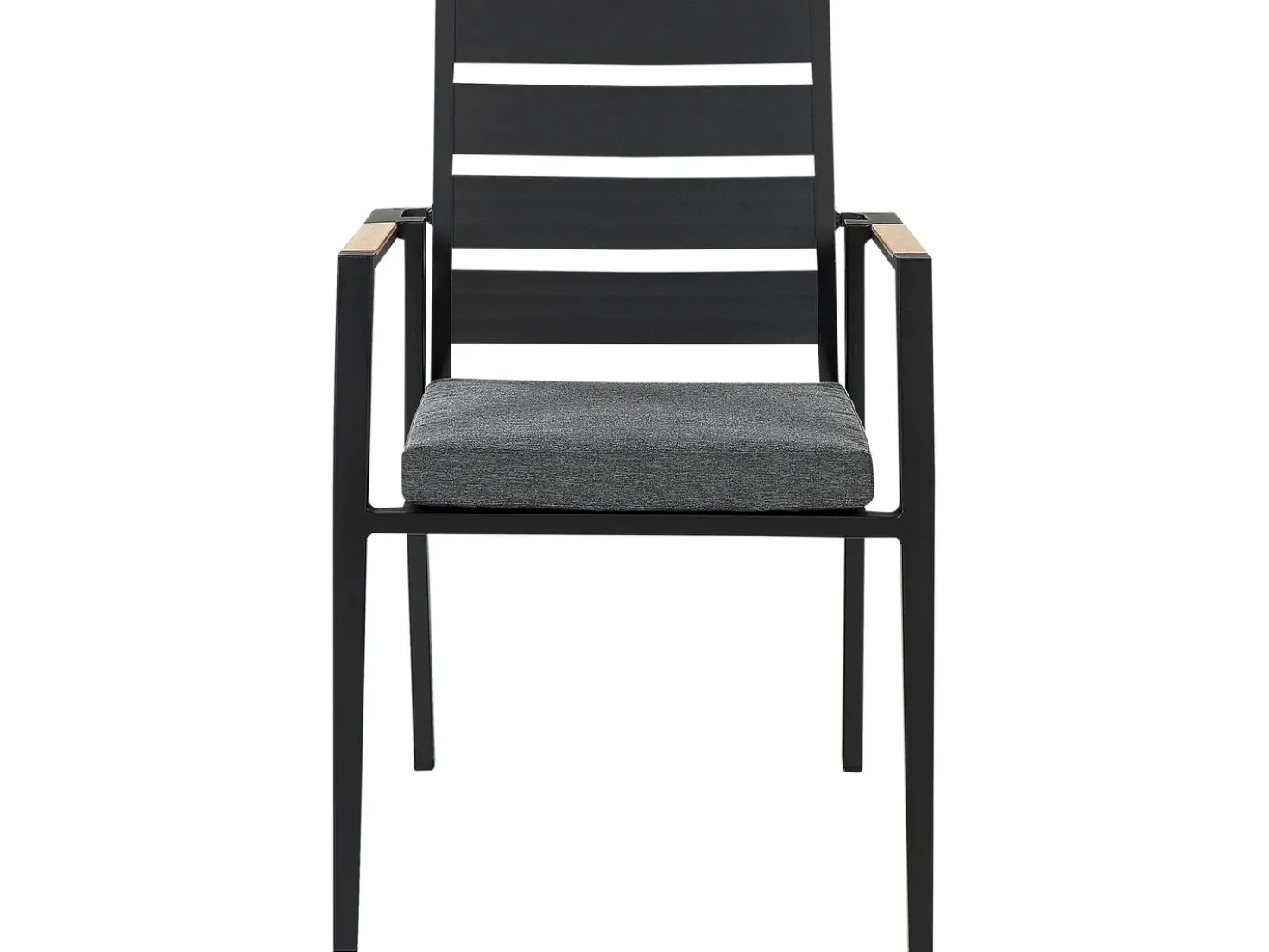 Set da pranzo da giardino 8 posti VALCANETTO/TAVIANO con cuscini Metallo Nero
