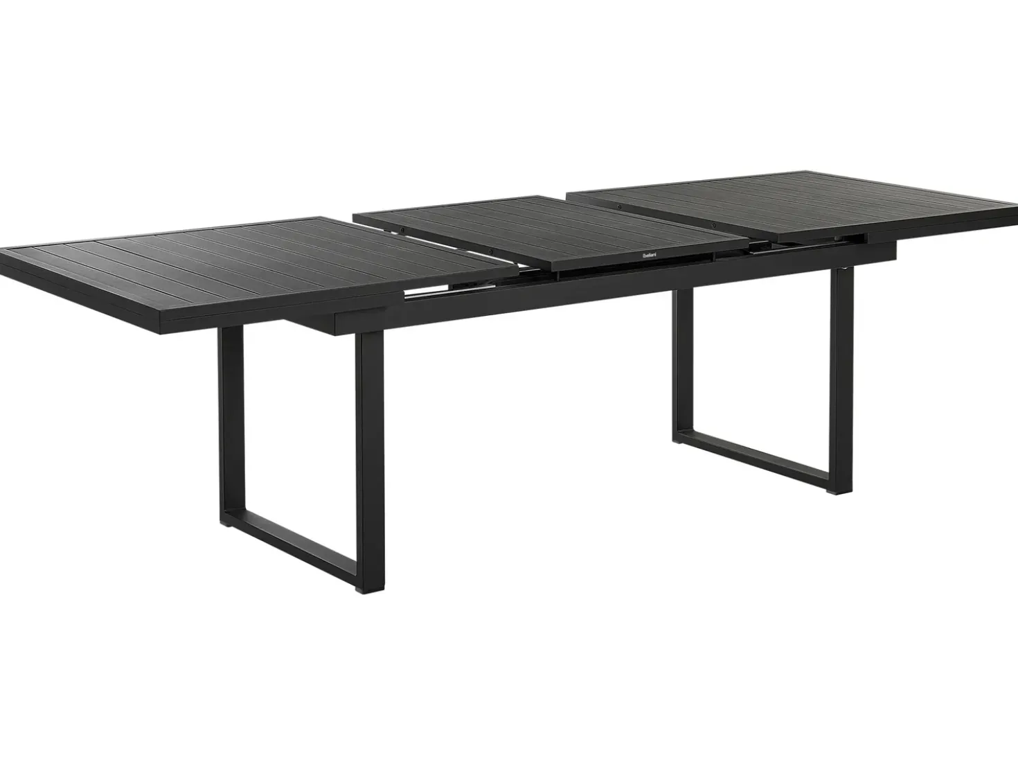 Set da pranzo da giardino 8 posti VALCANETTO/TAVIANO con cuscini Metallo Nero