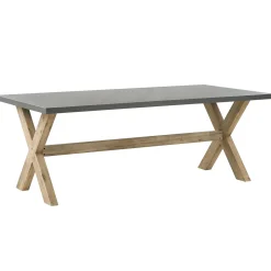 Set da pranzo da giardino con sgabelli 6 posti OLBIA Cemento Grigio
