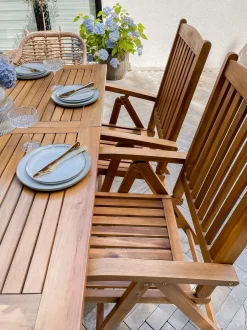 Set da pranzo da giardino 6 posti JAVA Legno d'acacia Marrone chiaro