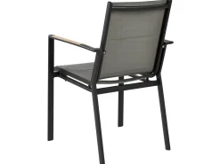 Set da pranzo da giardino 6 posti VALCANETTO/BUSSETO Metallo Nero