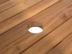 Set da pranzo da giardino 8 posti MAUI con cuscini Legno d'acacia Blu