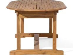 Set da pranzo da giardino 8 posti MAUI con cuscini Legno d'acacia Blu