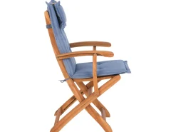 Set da pranzo da giardino 8 posti MAUI con cuscini Legno d'acacia Blu