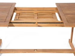 Set da pranzo da giardino 8 posti MAUI con cuscini Legno d'acacia Blu