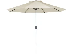 Set da pranzo da giardino 4 posti SAPRI con Ombrellone (16 opzioni) Metallo Marrone scuro