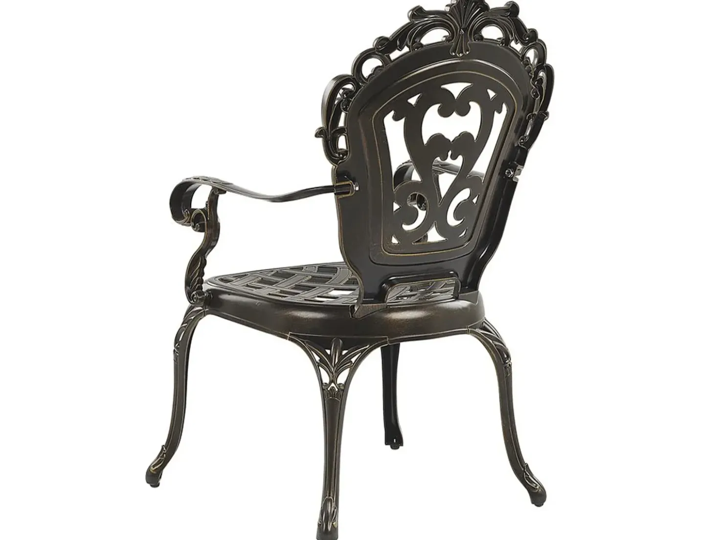 Set da pranzo da giardino 4 posti SAPRI con Ombrellone (16 opzioni) Metallo Marrone scuro