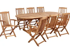 Set da pranzo da giardino 8 posti MAUI PREMIUM Legno d'acacia Grigio melange