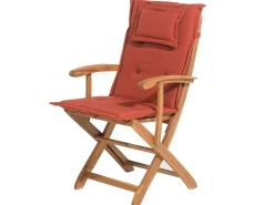 Set da pranzo da giardino 8 posti MAUI con Ombrellone Legno d'acacia Rosso scuro