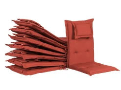 Set da pranzo da giardino 8 posti MAUI con Ombrellone Legno d'acacia Rosso scuro