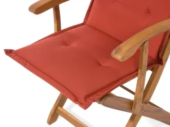Set da pranzo da giardino 8 posti MAUI con Ombrellone Legno d'acacia Rosso scuro