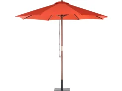 Set da pranzo da giardino 8 posti MAUI con Ombrellone Legno d'acacia Rosso scuro