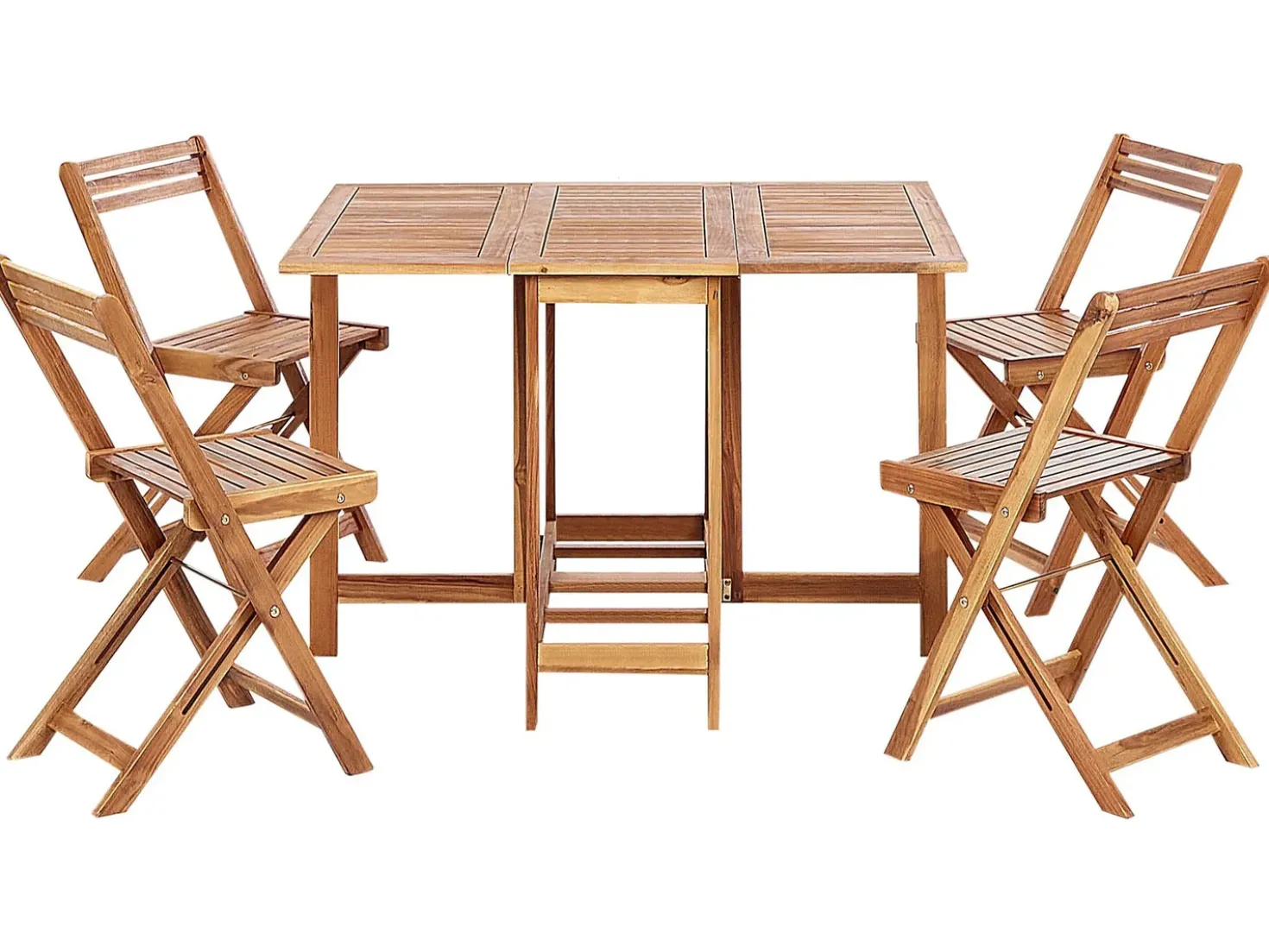 Set da pranzo da giardino 4 posti FRASSINE Legno d'acacia Marrone