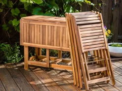 Set da pranzo da giardino 4 posti FRASSINE Legno d'acacia Marrone