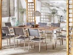 Set da pranzo da giardino 8 posti GROSSETO Legno d'eucalipto Marrone/Grigio