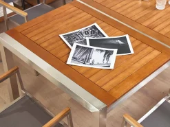 Set da pranzo da giardino 8 posti GROSSETO Legno d'eucalipto Marrone/Grigio