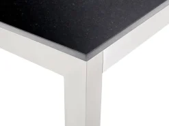 Set da pranzo da giardino 6 posti GROSSETO Granito Lucido Grigio/Nero