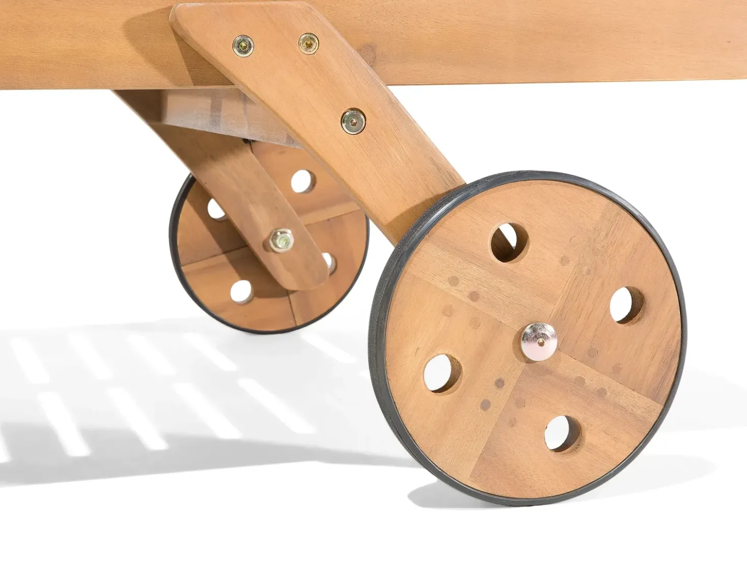 Set da pranzo da giardino con lettini 8 posti CESANA Legno d'acacia Marrone chiaro