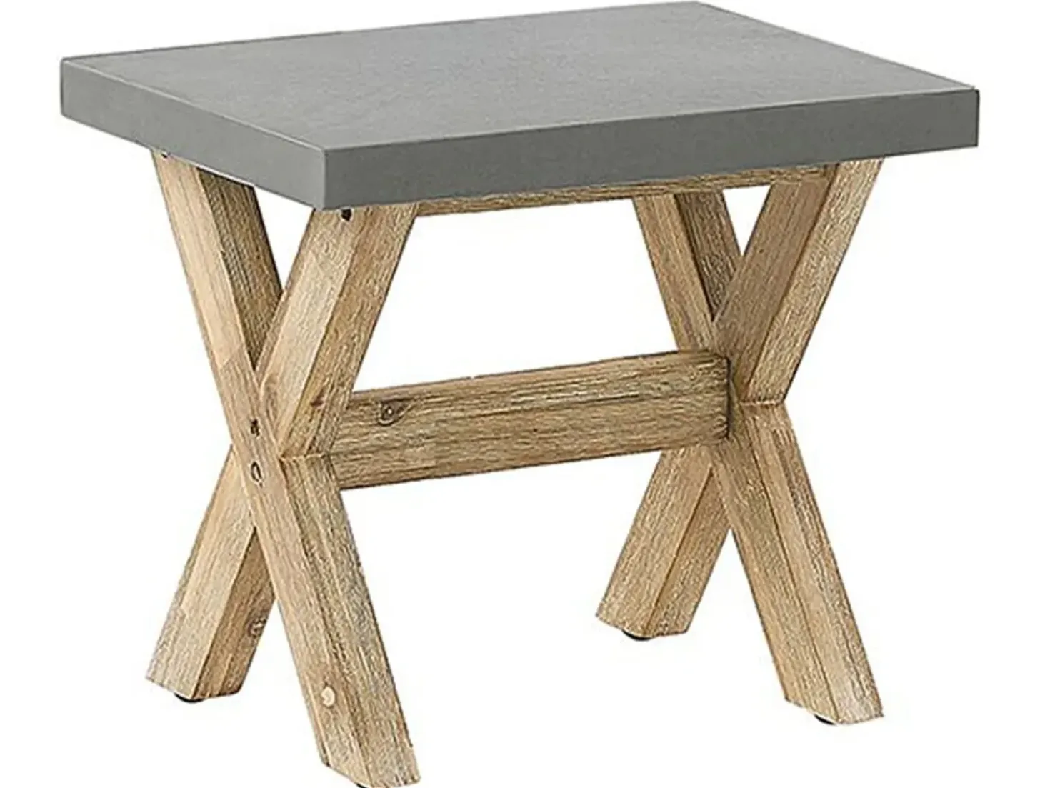 Set da pranzo da giardino con sgabelli 4 posti OLBIA Cemento Grigio
