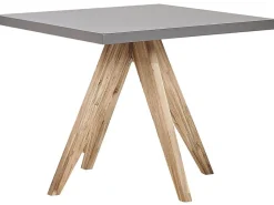 Set da pranzo da giardino con sgabelli 4 posti OLBIA Cemento Grigio
