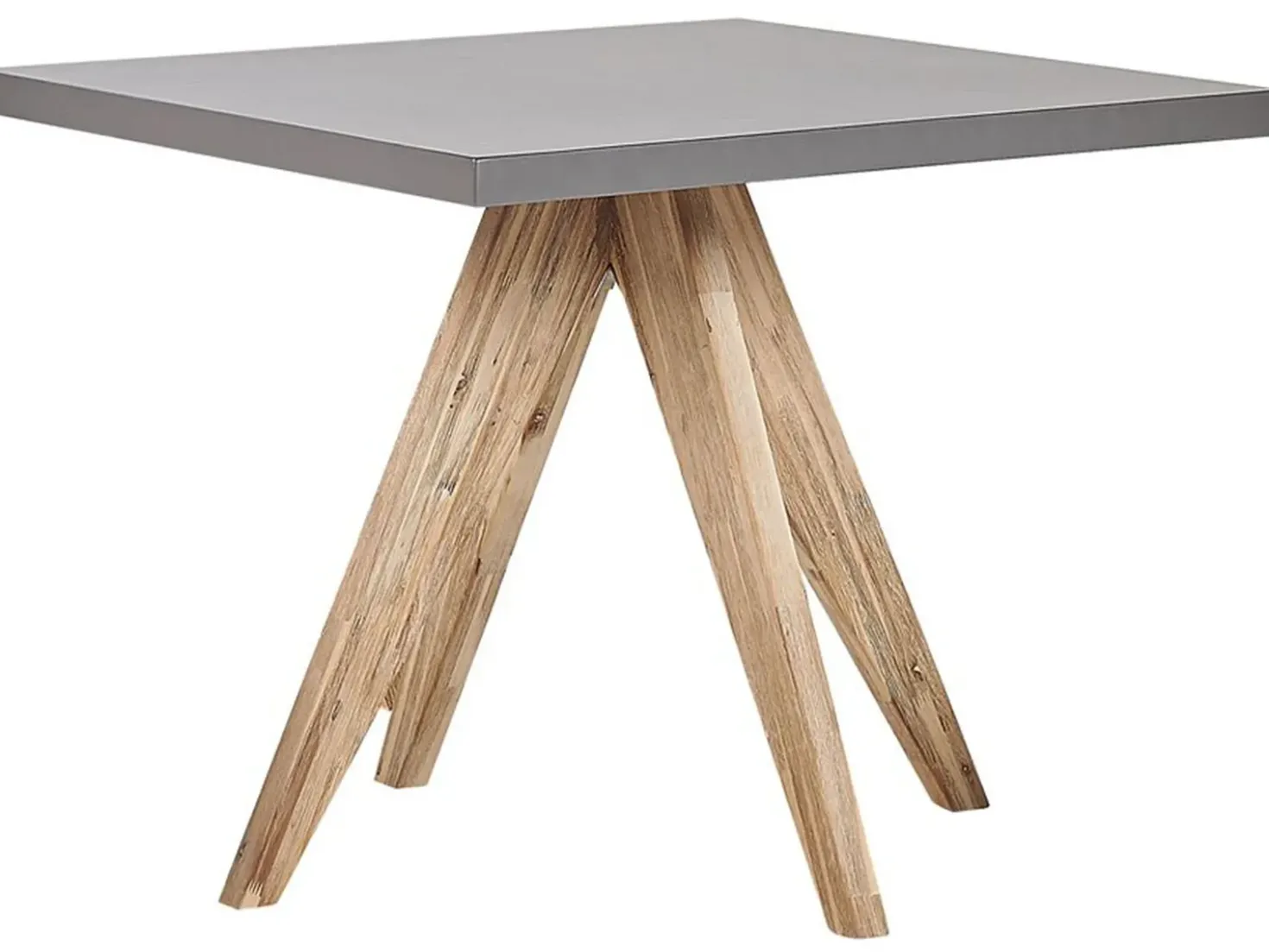 Set da pranzo da giardino con sgabelli 4 posti OLBIA Cemento Grigio