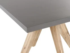 Set da pranzo da giardino con sgabelli 4 posti OLBIA Cemento Grigio