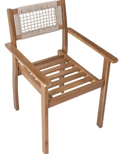 Set da pranzo da giardino 6 posti JACO/SUMIRAGO Legno d'acacia Marrone chiaro