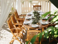 Set da pranzo da giardino 8 posti MAUI Legno d'acacia Marrone chiaro