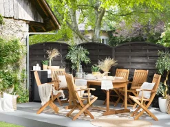 Set da pranzo da giardino 8 posti MAUI Legno d'acacia Marrone chiaro