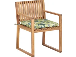 Set da pranzo da giardino 8 posti SASSARI II con cuscini Legno di acacia certificato Verde