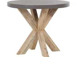Set da pranzo da giardino con sgabelli 4 posti OLBIA/TARANTO Cemento Grigio