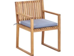 Set da pranzo da giardino 8 posti SASSARI II con cuscini Legno di acacia certificato Blu