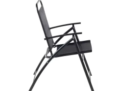 Set da pranzo da giardino 4 posti LIVO Metallo Nero