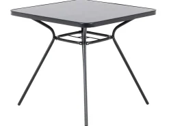 Set da pranzo da giardino 4 posti LIVO Metallo Nero