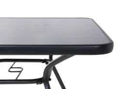 Set da pranzo da giardino 4 posti LIVO Metallo Nero