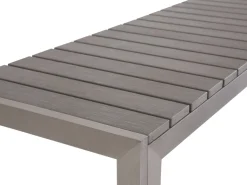 Set da pranzo da giardino con panche 6 posti NARDO Grigio