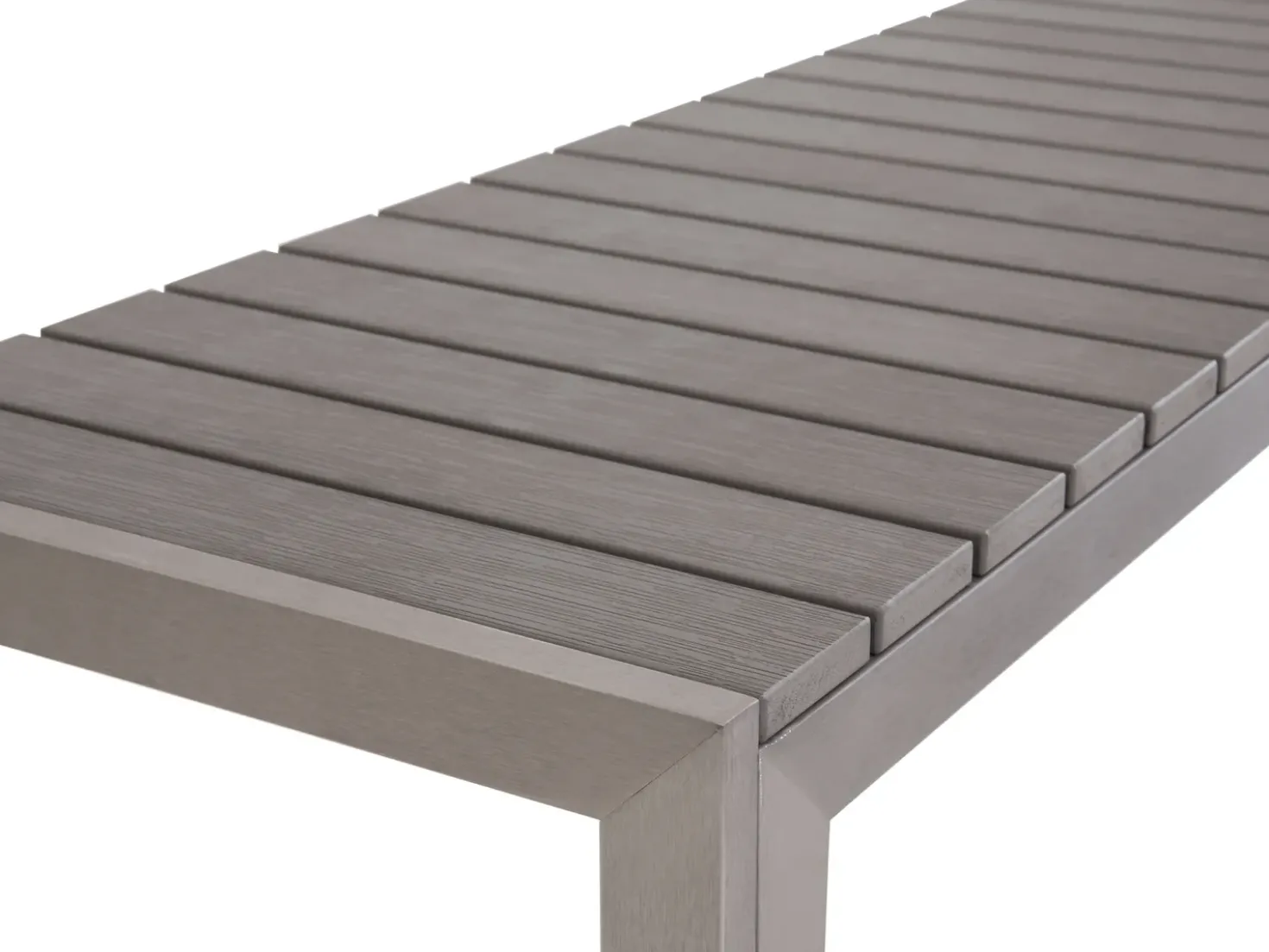 Set da pranzo da giardino con panche 6 posti NARDO Grigio