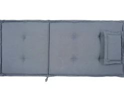 Set da pranzo da giardino 6 posti AMANTEA con cuscini Legno d'acacia Blu