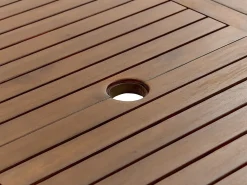 Set da pranzo da giardino 6 posti AMANTEA con cuscini Legno d'acacia Blu
