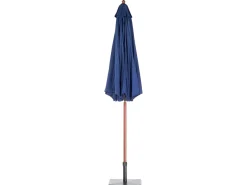 Set da pranzo da giardino 6 posti AMANTEA con Ombrellone Legno d'acacia Blu