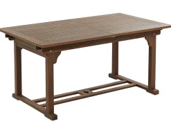 Set da pranzo da giardino 6 posti AMANTEA con Ombrellone Legno d'acacia Blu