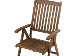 Set da pranzo da giardino 6 posti AMANTEA con Ombrellone Legno d'acacia Blu