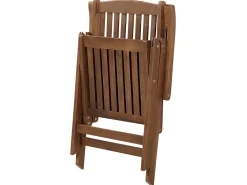 Set da pranzo da giardino 6 posti AMANTEA con Ombrellone Legno d'acacia Blu