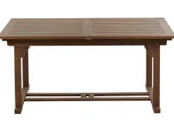 Set da pranzo da giardino 6 posti AMANTEA con Ombrellone Legno d'acacia Blu