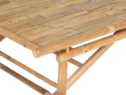 Set da pranzo da giardino 4 posti TINDARI Bambù Marrone chiaro