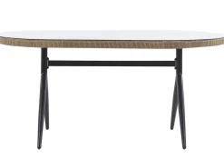 Set da pranzo da giardino 6 posti ALIANO II con cuscini Rattan sintetico (PE) Beige