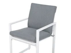 Set da pranzo da giardino 6 posti PANCOLE con cuscini Metallo Grigio