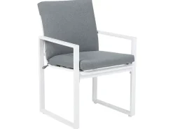 Set da pranzo da giardino 8 posti PANCOLE con cuscini Metallo Grigio